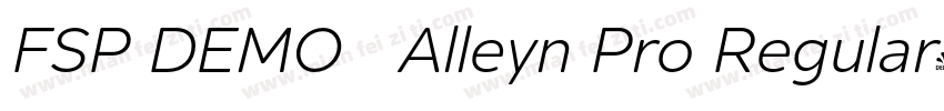 FSP DEMO   Alleyn Pro Regular字体转换